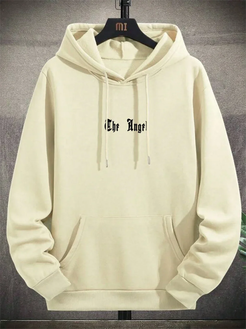 Autumn and Winter New Fashion Wing Printed Hoodie  High Quality Men's Casual Street Sports and Fitness Clothing