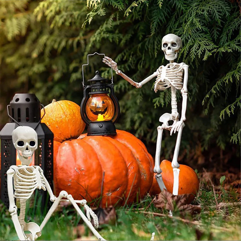 Halloween Human Shape Skeleton,Posable Skeleton,Human Shape Bones,Halloween Herror Decorations,Haunted House Horror Props