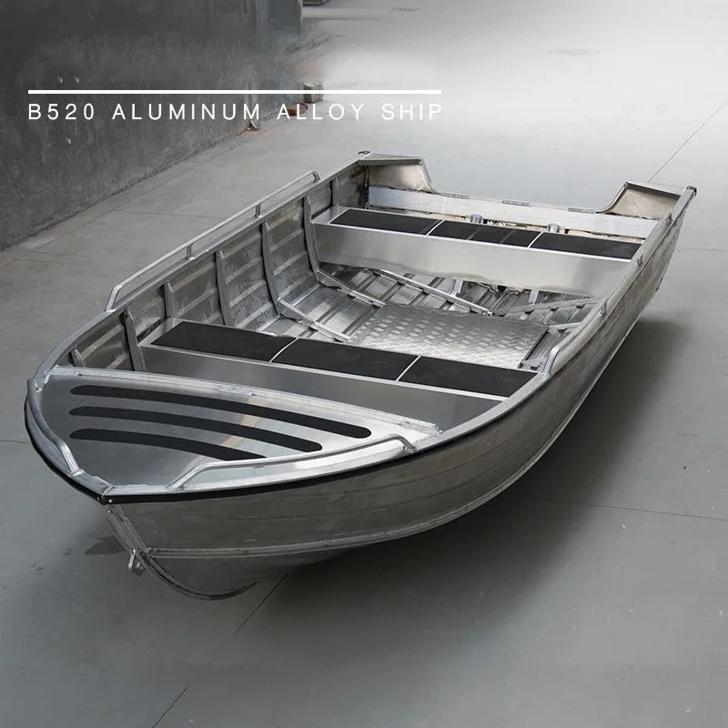 Aluminium Fishing Boat 3.8M 4.2M 4.7M 5.2M 12.5ft B-series Rowing Boats Yacht Welded Deep V Hull Luxury Boat