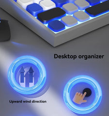 Mini Cordless Desk Vacuum: Portable Keyboard Cleaner & Dust Extractor | Handheld Rechargeable Sweeper for Home, Office, and Car - Sleek Design