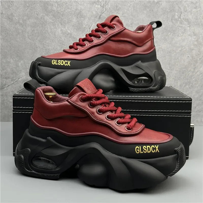 Designer Style Men Shoes Autumn Winter Comfortable Men's Thick Platform Sneakers Fashion Casual Shoes Sports Trainers Tenis