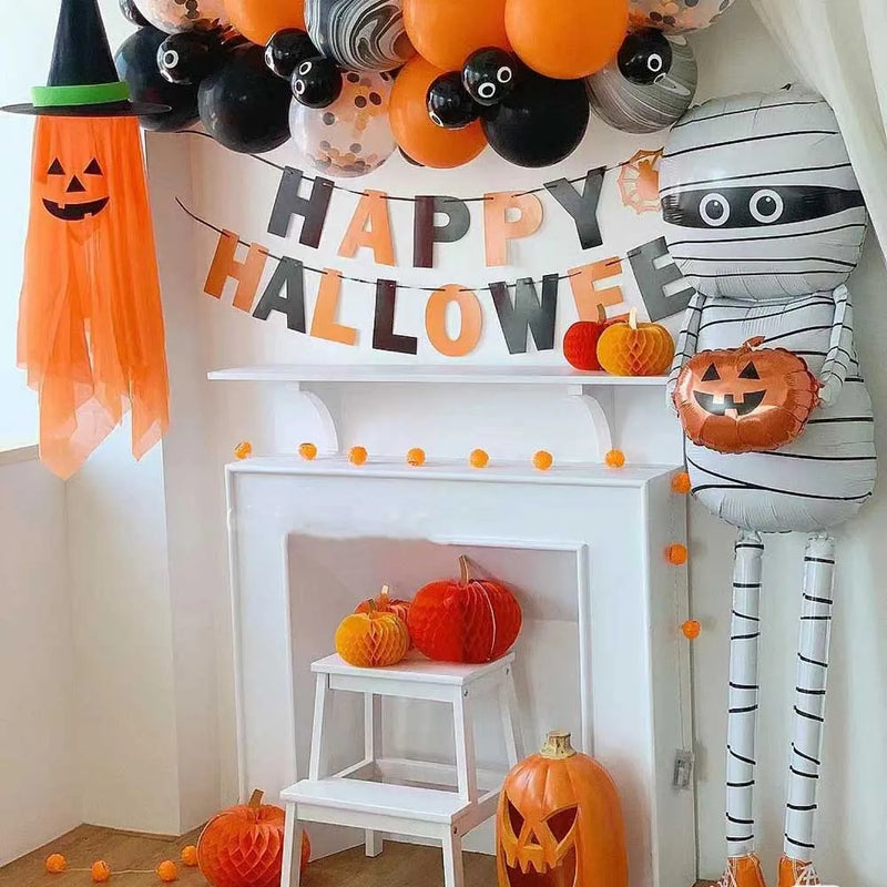 Large Inflatable Balloons Halloween Skeleton Pumpkin Ghost Balloons Scary Halloween Indoor Party Decoration Outdoor Kids Toys