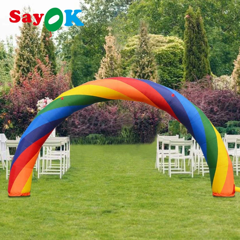 8x4m Inflatable Arch Colorful Inflatable Archway For Even Entrance Rental Advertising Party