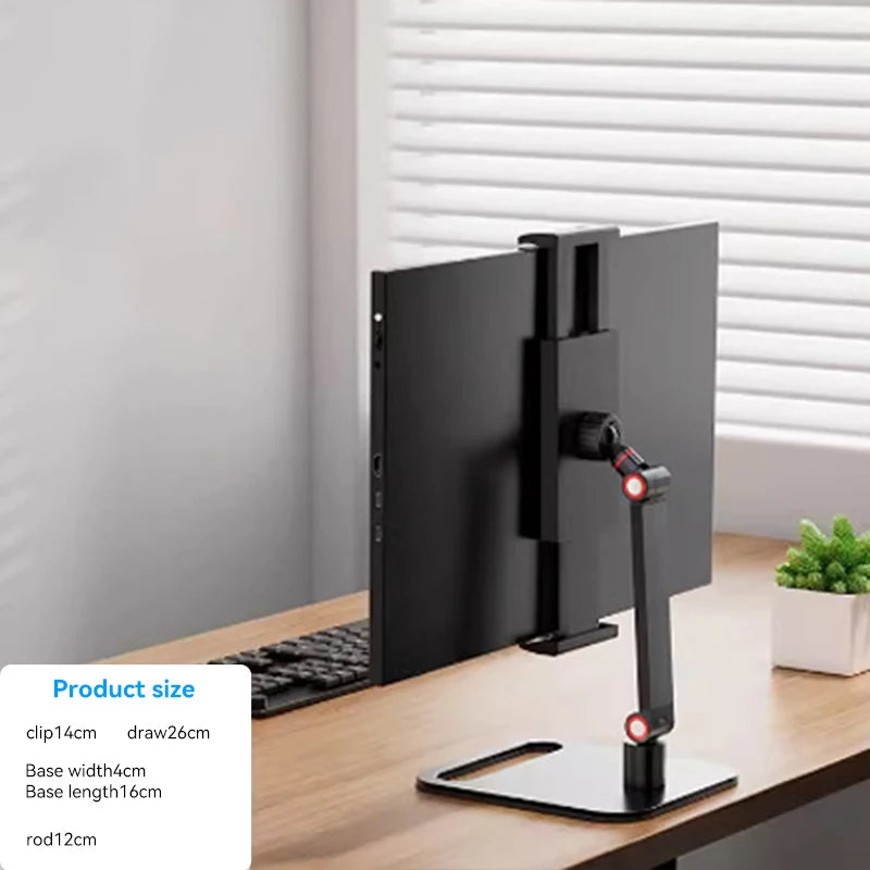 Monitor Desk Holder Portable Metal Stand 16 Inch Universal Expandable Display Base Vesa Mount External Vertical Screen Expansion