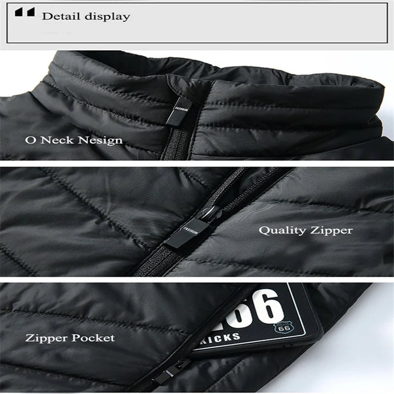 17/13/9 Areas Usb Heated Jacket Men Women Electric Heated Vest Heating Vest Heated Bodywarmer Usb Inner Heat Vest Veste