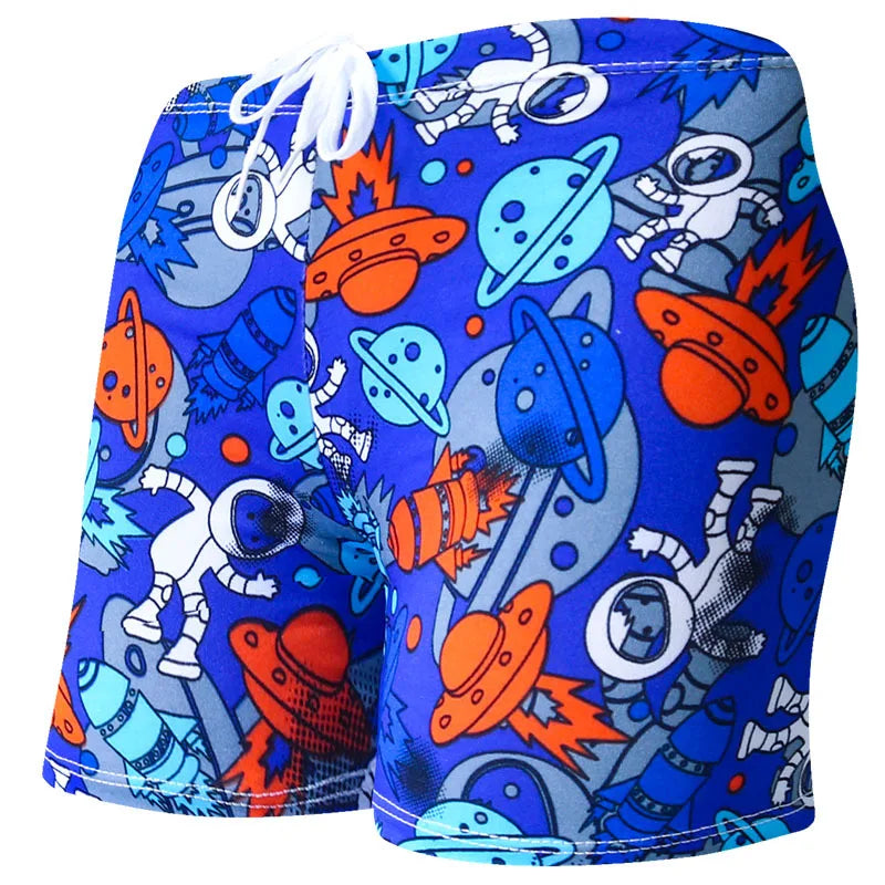 Children's Swimming Trunks – Flat Camo Printed Boys' Shorts | Big Boys' Hot Spring Bathing Suit