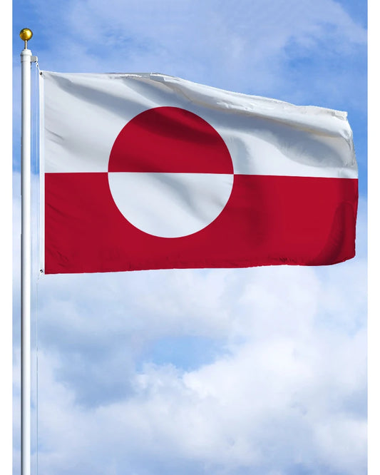 Greenland Emblem Flag – Polyester Printed Banner & Tapestry for Home Decor (60x90, 90x150, 120x180CM)