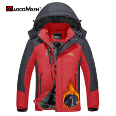 MAGCOMSEN Mens Ski Jacket Winter Warm Fleece Parka Windproof Rain Snowproof Thermal Heavy Coat Hiking Male Snowboard Anorak