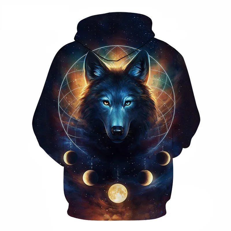 Animal Wolf 3D Printed Hooded Sweatshirts Men Women Fashion Casual Oversized Pullover Hip Hop Harajuku Streetwear Hoodies