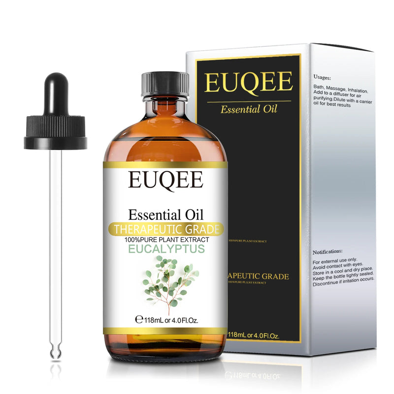 EUQEE 118ML Large Bottle Essential Oil For Humidifier Neroli Helichrysum Eucalyptus Jasmine Aroma Oil,DIY Soap,Massage,Fresh Air