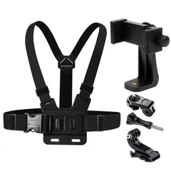 Smartphone & Action Cam Chest Strap Mount - Wireless POV Holder for iPhone, GoPro, and DJI Live Shooting