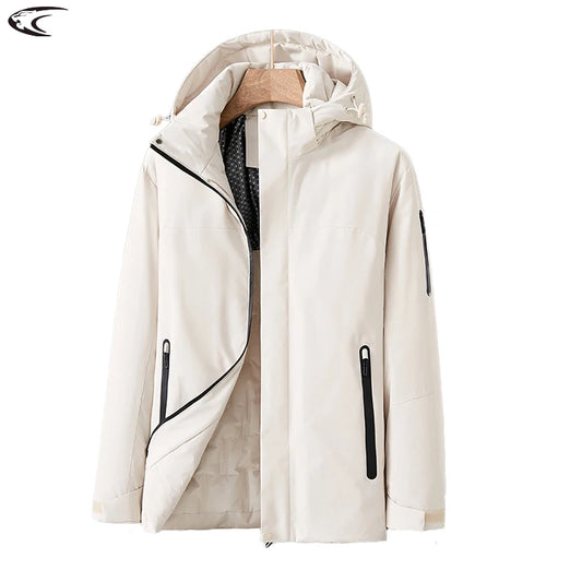 LNGXO Women Winter Thermal Jacket Outdoor Waterproof Windproof Fleece Warm Raincoat Hiking Camping Skiing Climbing Jacket Female