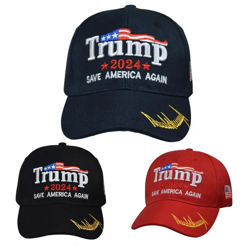 Hot Trump 2024 American Presidential Hat Make America Great Again Hat Donald-Trump Republican Hat Cap Embroidered Mesh Cap