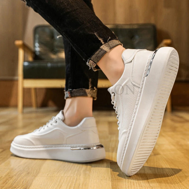 Men Vulcanized Shoes New Fashion Casual Sports Comfortable Thick Soled Breathable Thick Soled Shoes for Men