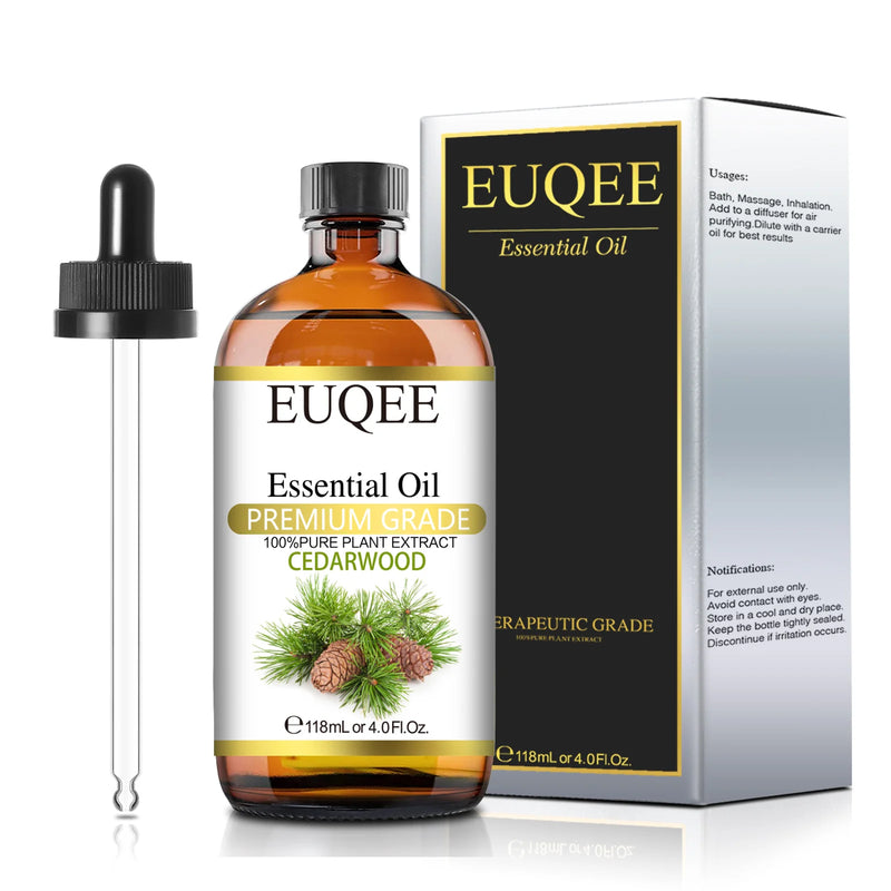 EUQEE 118ML Large Bottle Essential Oil For Humidifier Neroli Helichrysum Eucalyptus Jasmine Aroma Oil,DIY Soap,Massage,Fresh Air