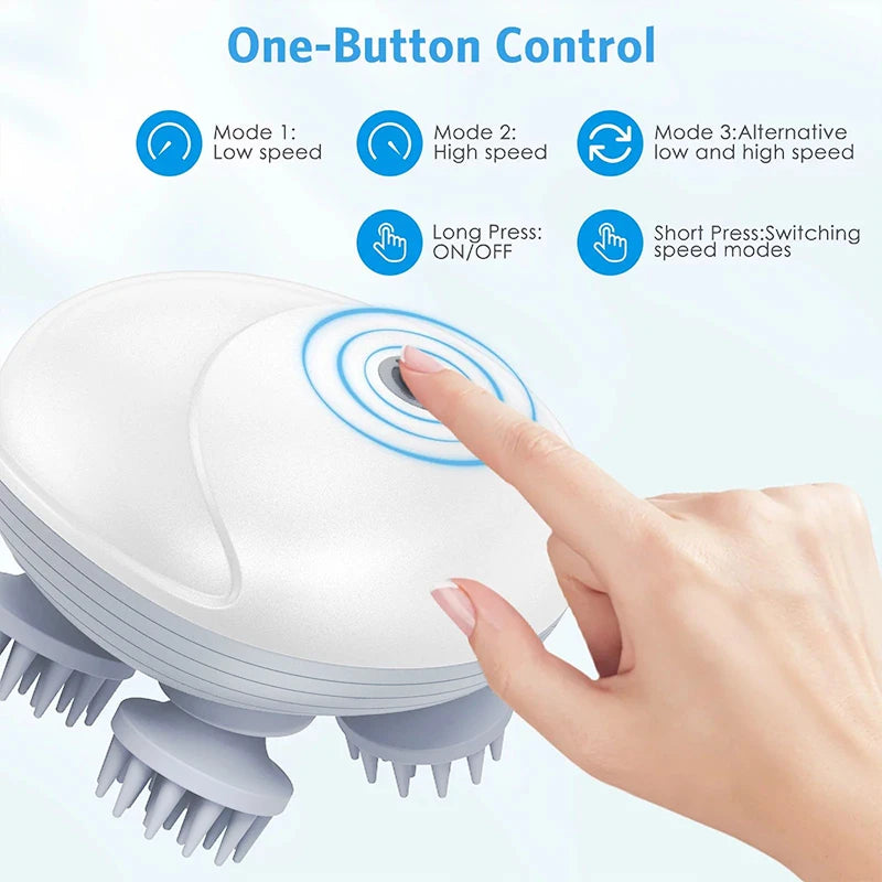 Deep Scalp Massager Head Cleaning Massager Also Suitable for Pets Electric Massage Tool Washable and Portable