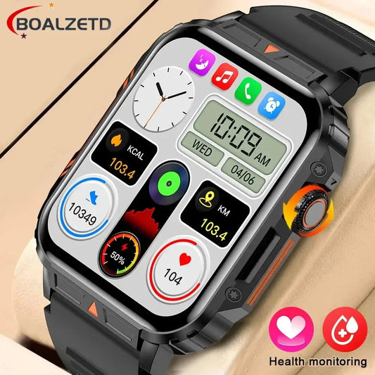 2024 New1.95 GPS Outdoor Military Smart Watch Men Bluetooth Call Smartwatch IP68 Waterproof Ftiness Watches Man For Android IOS