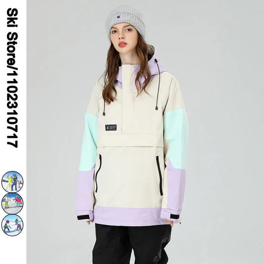 Ski Jacket Women Winter Snowboard Jacket Men Sports Sweater Hooded Waterproof Breathable Ski Top Snow Coat Clothes SK059