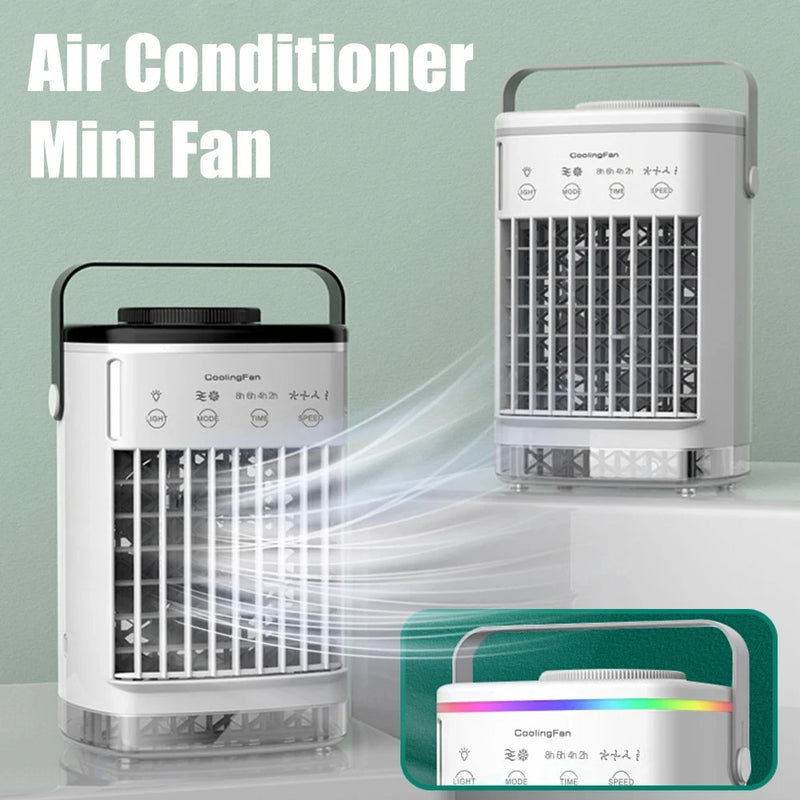 2024 Xiaomi New Portable Cold Air Conditioner Evaporative Air Cooler Mini Usb Fan Desktop Fan Humidifier with Colorful Light