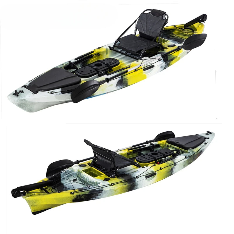 10ft Single Seat Canoe/Kayak, 1 Paddle, Capacity 200kg, 3.1m, UV Protection, New Design PE Material Fishing Kayak