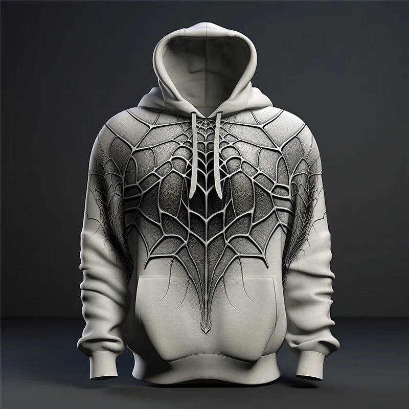 Autumn Fashion Sweatshirts For Men 3D Print Spider Pattern Leisure Cosplay  Oversized Hoodie Hip Hop Trend Harajuku Streetwear