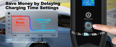 Feyree EV Charger | 3.5kW Portable TS-NACS Plug | LCD Screen | Delay Schedule | Level 1 & 2 Charging Station for Tesla & Electric Vehicles