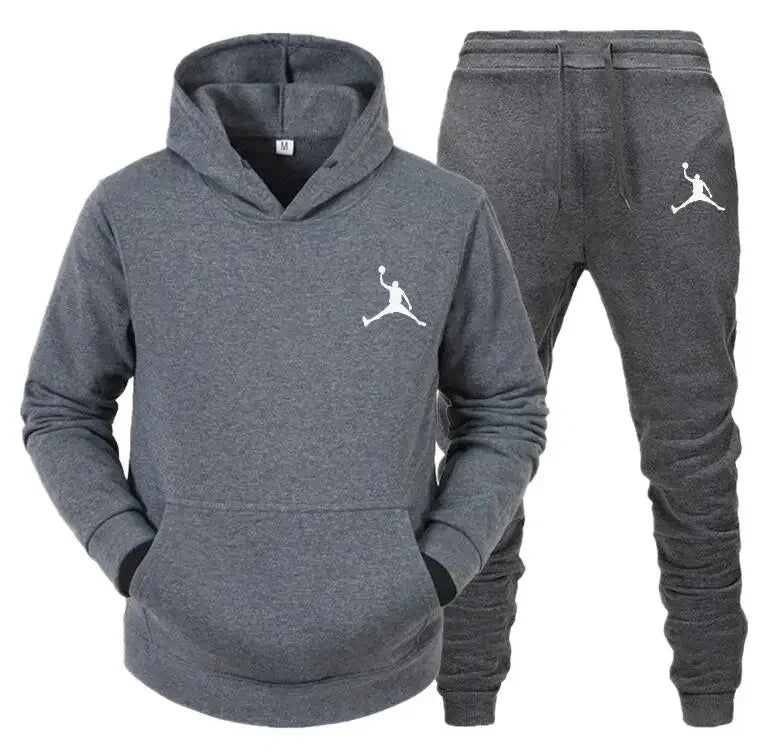 Tracksuit Sets Men's Casual Fleece Warm Hoodies Pants 2PCS Mens Long Sleeve Sport Suit Male Pullover Hoodies Sports Clothing