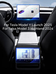 Tempered Glass Film Protector for 2025 Tesla Model Y & 2024 Model 3 Highland – Rear Row Center Control Screen Protection