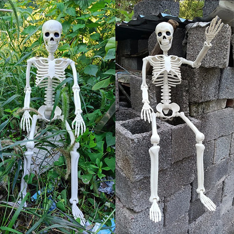 Halloween Human Shape Skeleton,Posable Skeleton,Human Shape Bones,Halloween Herror Decorations,Haunted House Horror Props