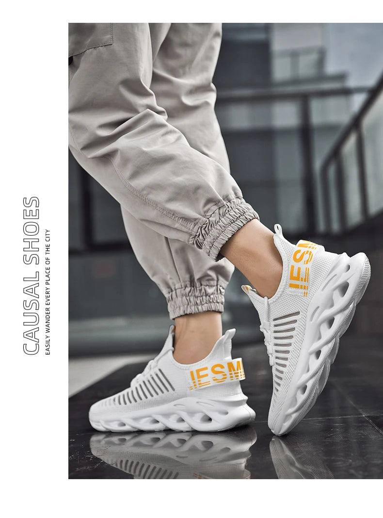 Men Shoes Comfortable Sneakers Breathable Running Shoes For Women Mesh Tennis Sports Shoes Outdoor Air Waling Casual