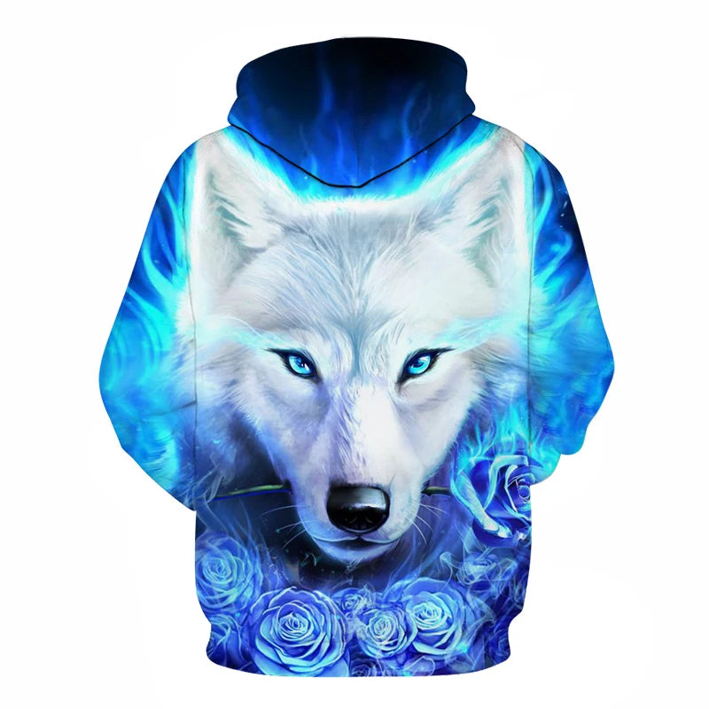 Animal Wolf 3D Printed Hooded Sweatshirts Men Women Fashion Casual Oversized Pullover Hip Hop Harajuku Streetwear Hoodies