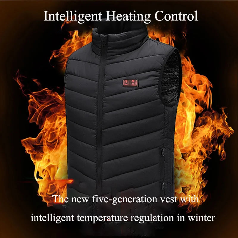 17/13/9 Areas Usb Heated Jacket Men Women Electric Heated Vest Heating Vest Heated Bodywarmer Usb Inner Heat Vest Veste