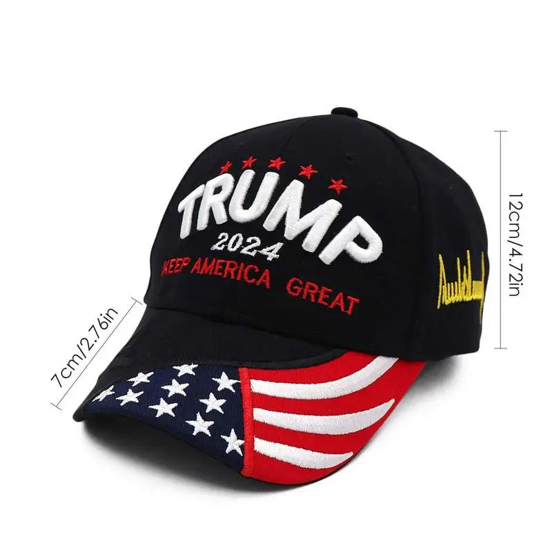 Hot Trump 2024 American Presidential Hat Make America Great Again Hat Donald-Trump Republican Hat Cap Embroidered Mesh Cap