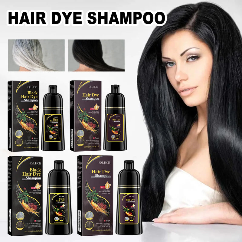 EELHOE Natural Herbal Hair Dye Shampoo for Hair Loss Moisturizing Hair Darkening Strengthen Magic Polygonum Multiflorum Shampoo