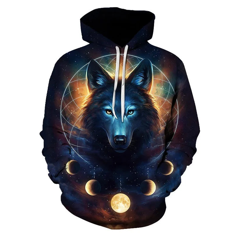 Animal Wolf 3D Printed Hooded Sweatshirts Men Women Fashion Casual Oversized Pullover Hip Hop Harajuku Streetwear Hoodies