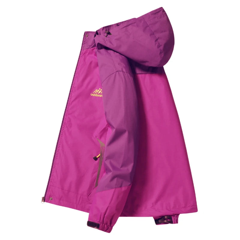 Autumn Women's Waterproof Jacket Outdoor Softshell Raincoat for Hiking Travel Trekking Camping Jacket Windbreaker