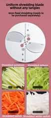 Commercial Electric Vegetable Dicer & Slicer – 5-Blade Food Processor for Cubing, Strips & Slices of Potatoes, Carrots & Fruits