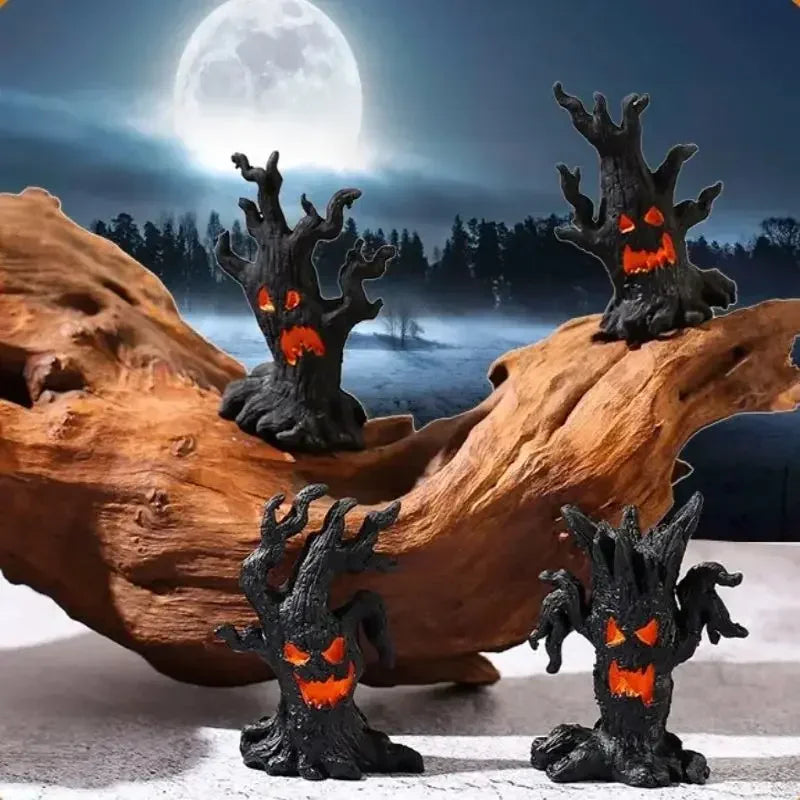 Halloween Dryad Micro Landscape Ornaments  Horror Atmosphere Mini Dryad Shape Resin Ornament for Halloween  Tree Demon Ornament