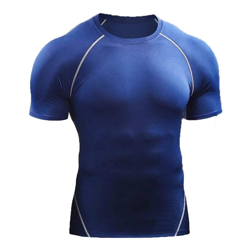 Men's Compression T-Shirt – Quick-Dry, Elastic Running & Gym Sportswear for Athletic Workouts