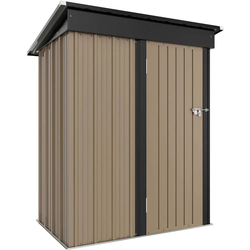 5 x 3 FT Shed Outdoor Storage Sheds Metal Garden Sheds with Lockable Door Outside Waterproof Tool Shed for Backyard, Patio