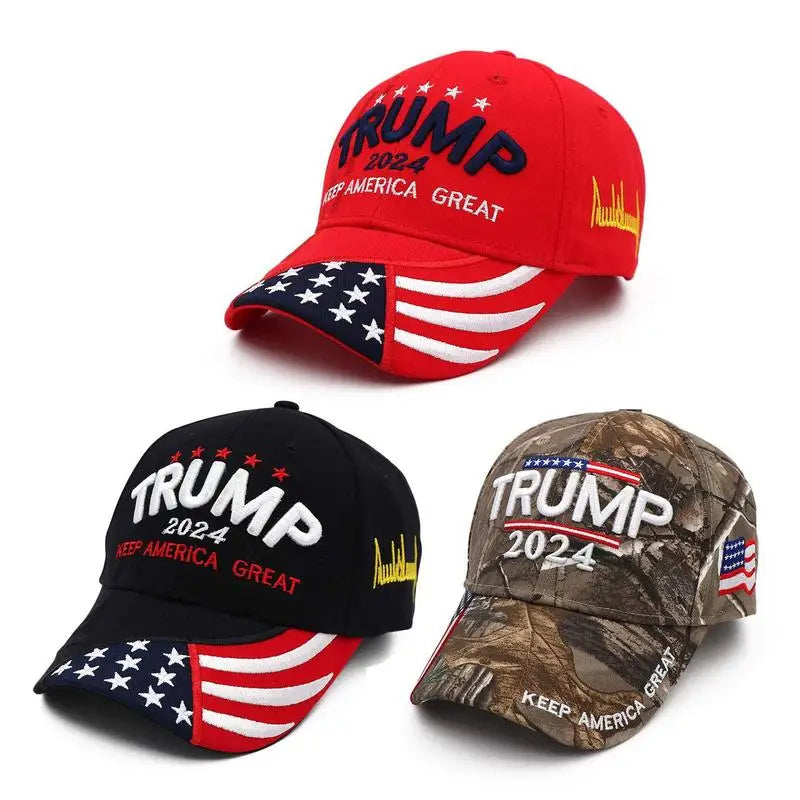 Hot Trump 2024 American Presidential Hat Make America Great Again Hat Donald-Trump Republican Hat Cap Embroidered Mesh Cap