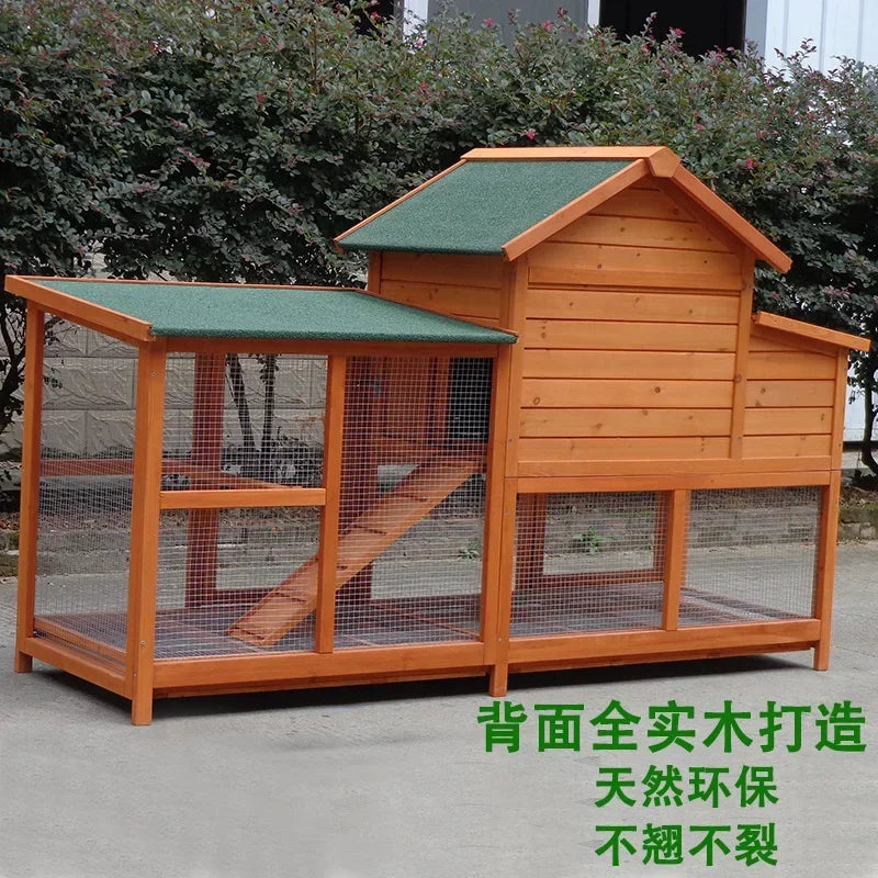 Outdoor chicken cage breeding cage household large chicken coop pigeon cat cage dog rabbit cage pet house villa