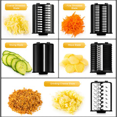 1000W 5-in-1 Electric Vegetable Chopper & Food Processor – Stainless Steel Multifunctional Slicer, Mixer & Cutter (220V)