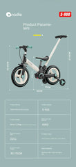 Grylls 2-in-1 Children's Balance Bike & Scooter - Multi-Functional Folding Baby Bike, Toddler Scooter, and Baby Cart | Lightweight, Adjustable, and Safe for Kids