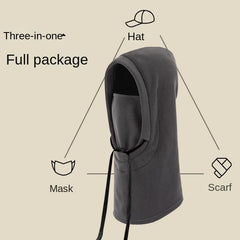 Warm Cap Winter Men Women Hat Waterproof Thermal Polar Fleece Balaclava Hat Hooded Neck Warmer Hike Cycling Cap