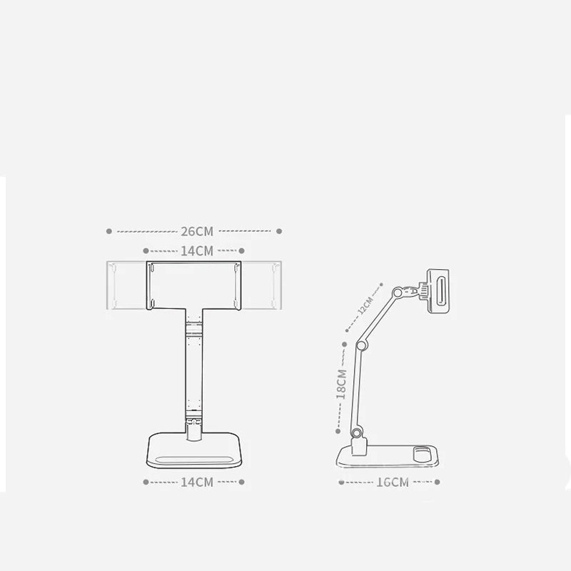 Monitor Desk Holder Portable Metal Stand 16 Inch Universal Expandable Display Base Vesa Mount External Vertical Screen Expansion