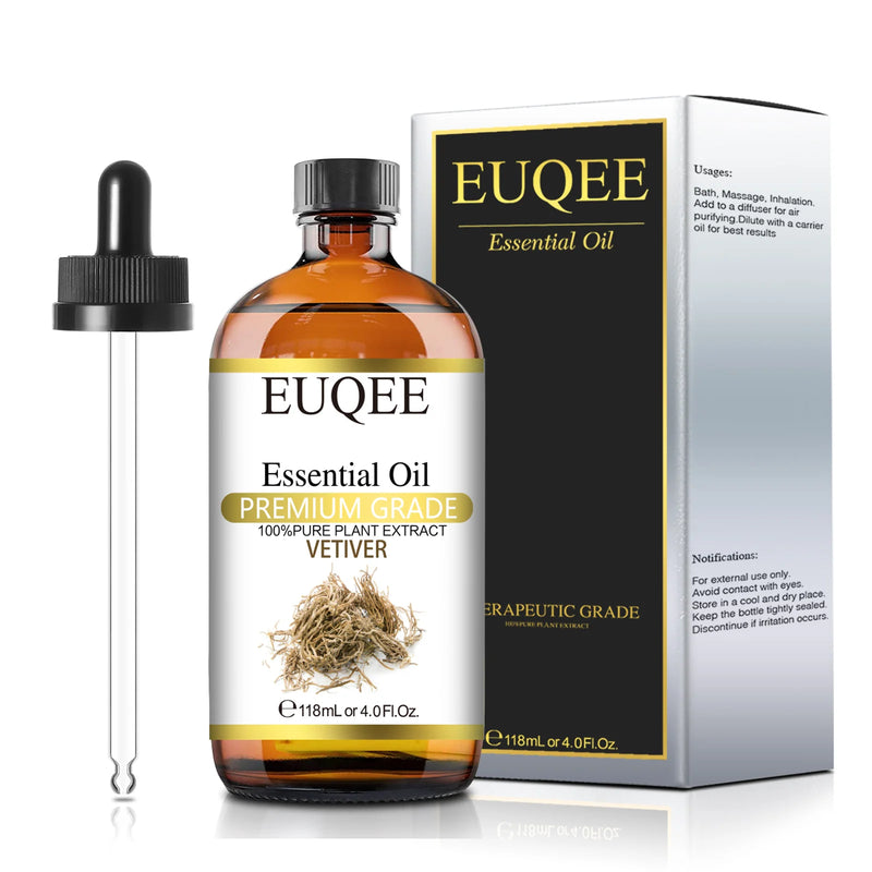 EUQEE 118ML Large Bottle Essential Oil For Humidifier Neroli Helichrysum Eucalyptus Jasmine Aroma Oil,DIY Soap,Massage,Fresh Air