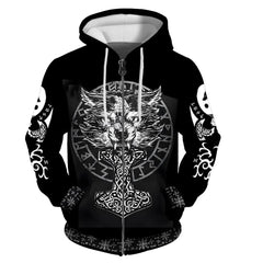 Autumn Sweatshirt New in Hoodies & Sweatshirts Comfortable Fashion Skull Print Keep Warm Clothing Man Hoodie Men Male Clothes