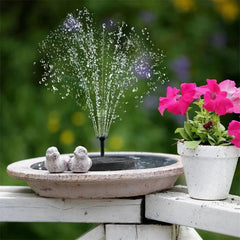 Solar Fountain Pump Energy-saving Plants Watering Kit Colorful Solar Fountain Solar Panel Bird Bath Fountain Outdoor Garden Pool