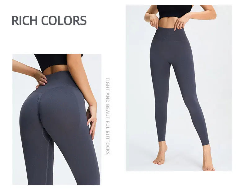 Seamless High Waist Nude Yoga Pants Women's Honey Peach Hip Lifting Tight Fitness Pants Quick Dried Exercise Push Up Yoga Pants